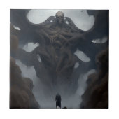 Giant Demon Creature Dark Fantasy Horror Tegeltje (Voorkant)