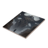 Giant Demon Creature Dark Fantasy Horror Tegeltje (Zijkant)