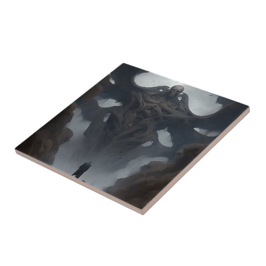 Giant Demon Creature Dark Fantasy Horror Tegeltje (Zijkant)