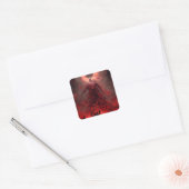 Giant Demon Creature Dark Fantasy Horror Vierkante Sticker (Envelop)