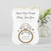 Giant Diamond Ring Save the Date (Staand voorkant)