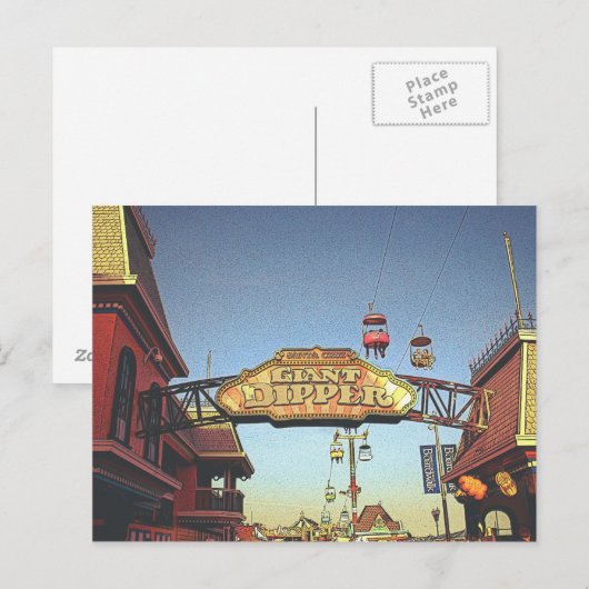 Giant Dipper Sign Briefkaart (Voorkant / Achterkant)