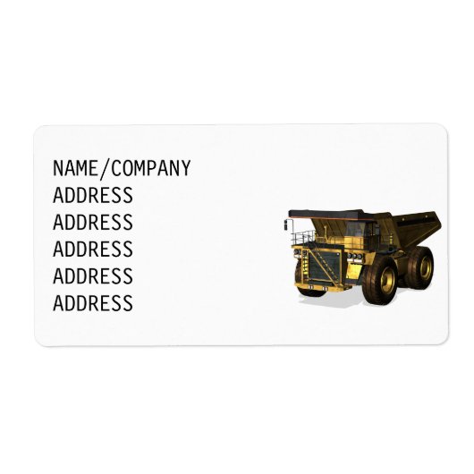 Giant Dump Truck Etiket (Voorkant)