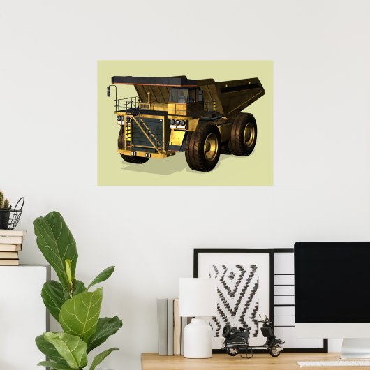 Giant Dump Truck Poster (Thuiskantoor)