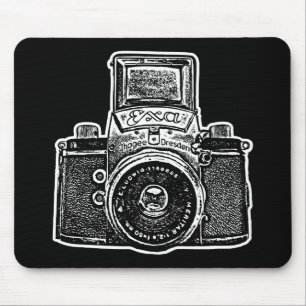 Giant East German Camera - Black and White Muismat