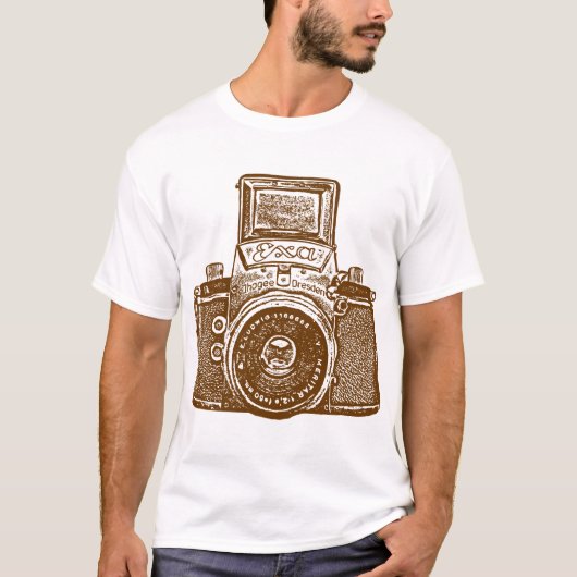 Giant East German Camera - Brown T-shirt (Voorkant)