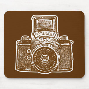 Giant East German Camera - Bruin en wit Muismat