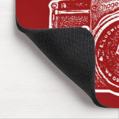 Giant East German Camera - Maroon en White Muismat (Hoek)