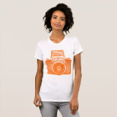 Giant East German Camera - Oranje T-shirt (Voorkant volledig)