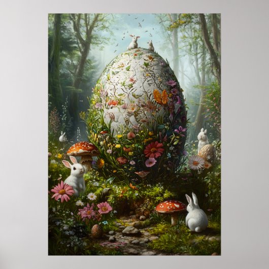 Giant Easter Egg Fantasy Bossen Poster (Voorkant)