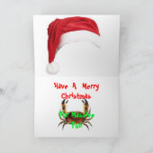 Giant Enemy Crab Christmas Kaart (Binnen)