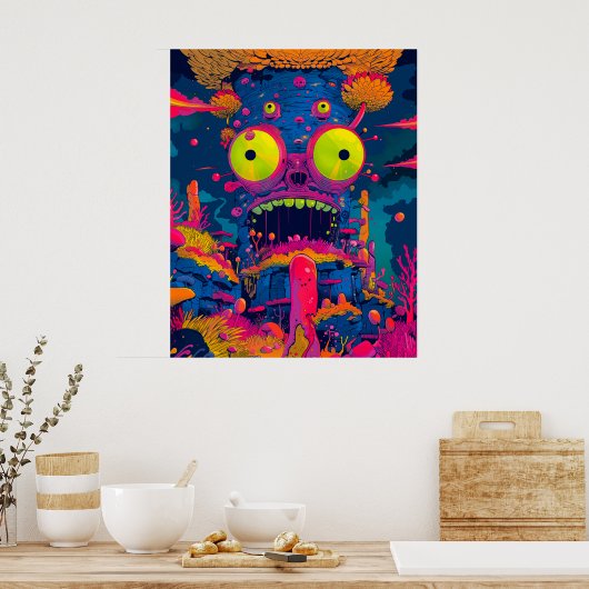 Giant Eyeball Tree Monster Poster (Keuken)