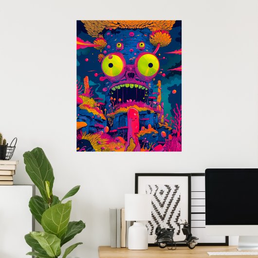 Giant Eyeball Tree Monster Poster (Thuiskantoor)
