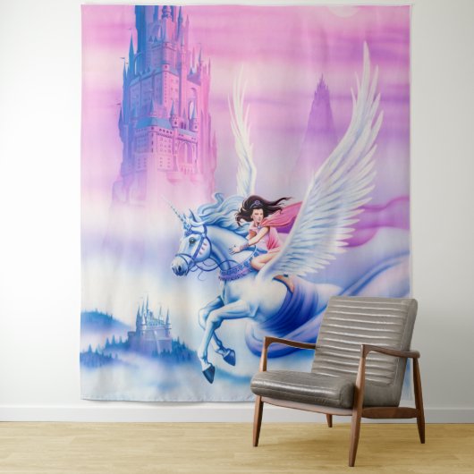 Giant fantasy Princess Unicorn Wandkleed (In situ)