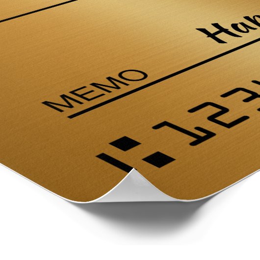 Giant faux Presentation check-bonusprijs voor lief Poster (Hoek)