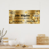 Giant faux Presentation check-bonusprijs voor lief Poster (Keuken)