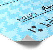 Giant faux Presentation check-bonusprijs voor lief Poster (Hoek)