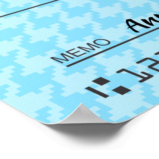 Giant faux Presentation check-bonusprijs voor lief Poster (Hoek)