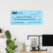 Giant faux Presentation check-bonusprijs voor lief Poster (Thuiskantoor)