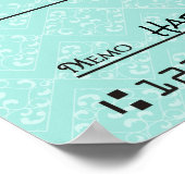 Giant faux Presentation check-bonusprijs voor lief Poster (Hoek)