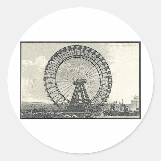 Giant Ferris Wheel LONDEN Ronde Sticker (Voorkant)