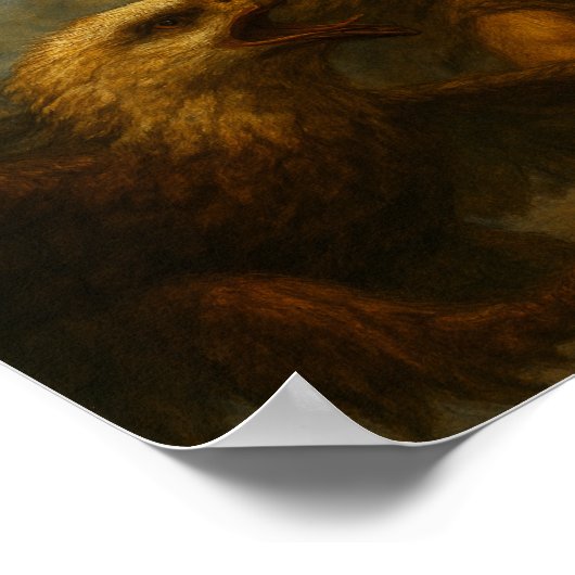 Giant fighting a Wizard Poster (Hoek)