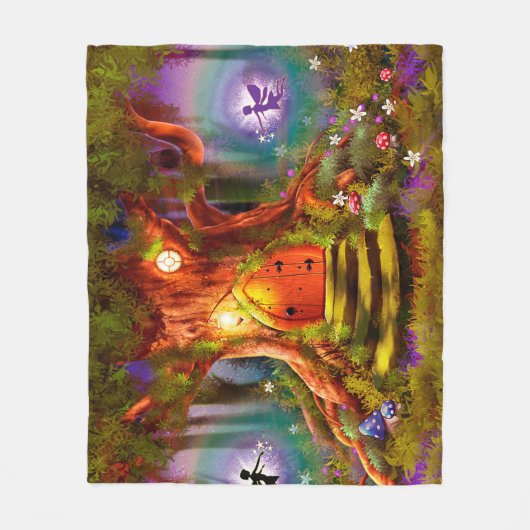 Giant fleece deken Magic Fairy Tree (Voorkant)