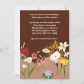 Giant Flowers Dancing Celebration Wedding Kaart (Achterkant)