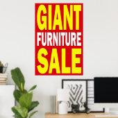 GIANT FURNITURE SALE - RETAIL POSTER SIGN (Thuiskantoor)
