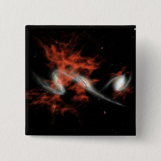 Giant galactic blobbes vierkante button 5,1 cm (Voorkant)