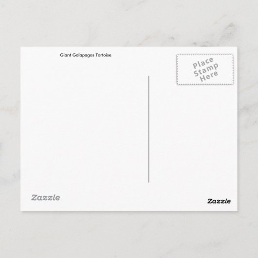 Giant Galapagos Tortoise Briefkaart (Achterkant)