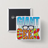Giant Geek v4 Vierkante Button 5,1 Cm (Voorkant /achterkant)