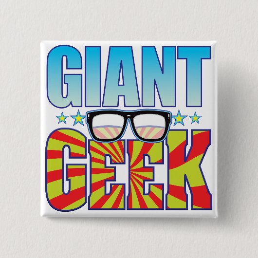 Giant Geek v4 Vierkante Button 5,1 Cm (Voorkant)