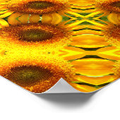 Giant geel zonnebloempatroon poster (Hoek)