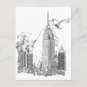 Giant Goat Attack in New York Funny Animal Art Briefkaart (Voorkant)