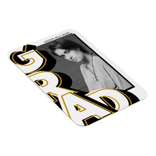 GIANT GOLD BLACK AFSTUDEERDER 4x3 Afstuderen Flexi Magneet (Rechterzijde)