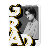 GIANT GOLD BLACK AFSTUDEERDER 4x3 Afstuderen Flexi Magneet (Verticaal)