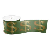 Giant Golden Dollar Sign Satijnen Lint (Spoel)