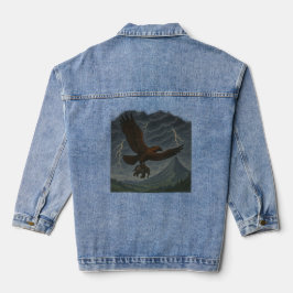 Giant Golden Eagle met olifant Fantasy Art Denim Jacket