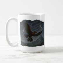 Giant Golden Eagle met olifant Fantasy Art