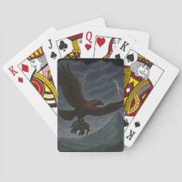 Giant Golden Eagle met olifant Fantasy Art Pokerkaarten