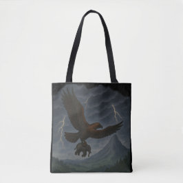 Giant Golden Eagle met olifant Fantasy Art Tote Bag