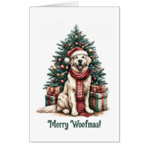 Giant Golden Retriever Kerstmis Woofmas Hond Santa