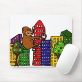 Giant Gorilla Hugging Tall Building Muismat (Met muis)