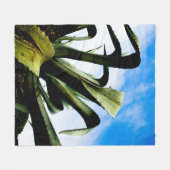 Giant Green Aloe Plant Fleece Deken (Voorkant (Horizontaal))
