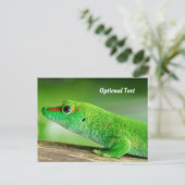 Giant Green Day Gecko Briefkaart (Staand voorkant)