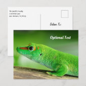 Giant Green Day Gecko Briefkaart (Voorkant / Achterkant)