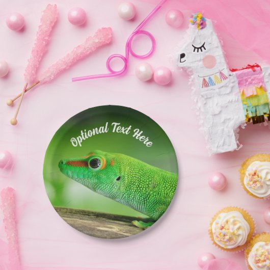 Giant Green Day Gecko - Phelsuma grandis Papieren Bordje (Feest)