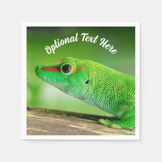 Giant Green Day Gecko - Phelsuma grandis Servet (Voorkant)