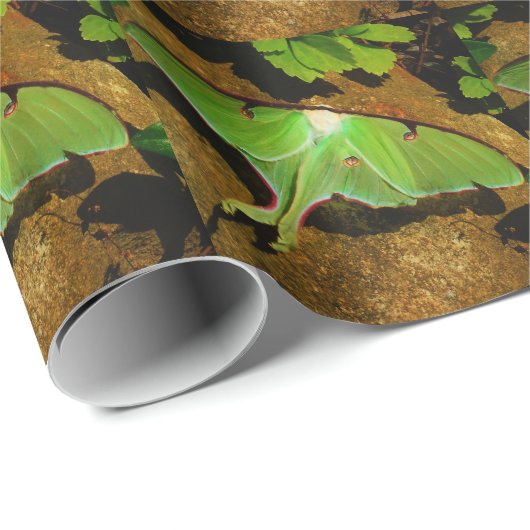 Giant Green Luna moth Cadeaupapier (Rol Hoek)